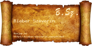 Bieber Szeverin névjegykártya